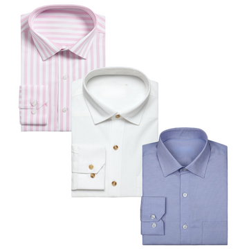 3 Pack Men’s Formal Shirts – Sharp Looks, Great Savings | Perfect Fit for Every Occasion | MS-01