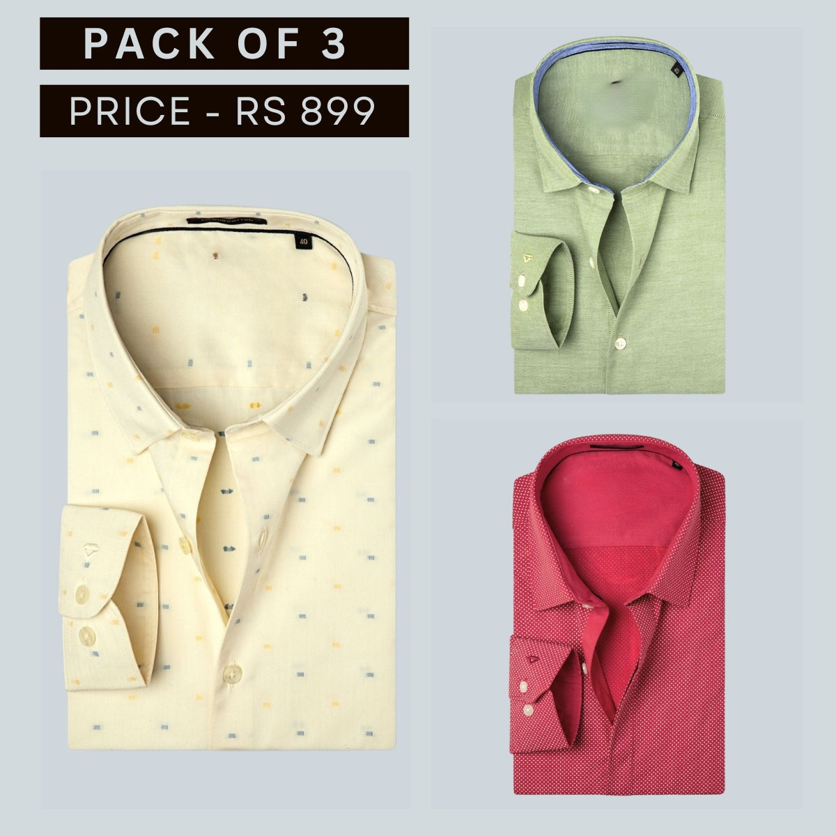 Shirt Happens: Grab Your Pack of 3 Stylish Formals