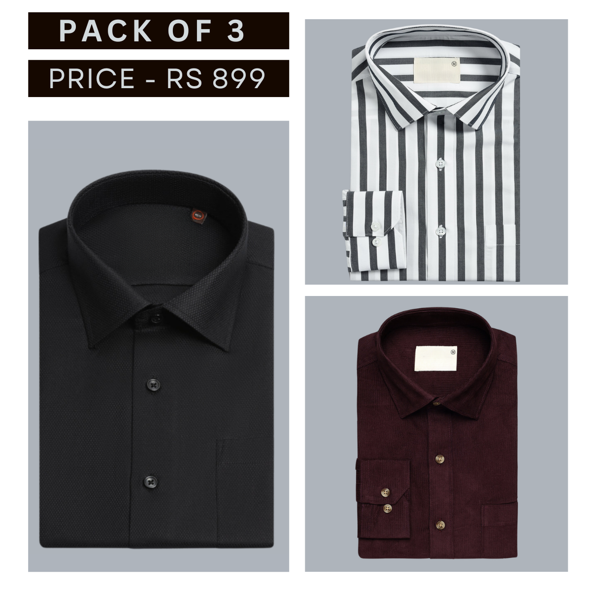 Shirt Happens: Grab Your Pack of 3 Stylish Formals