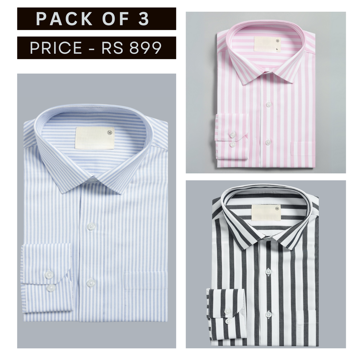 Shirt Happens: Grab Your Pack of 3 Stylish Formals