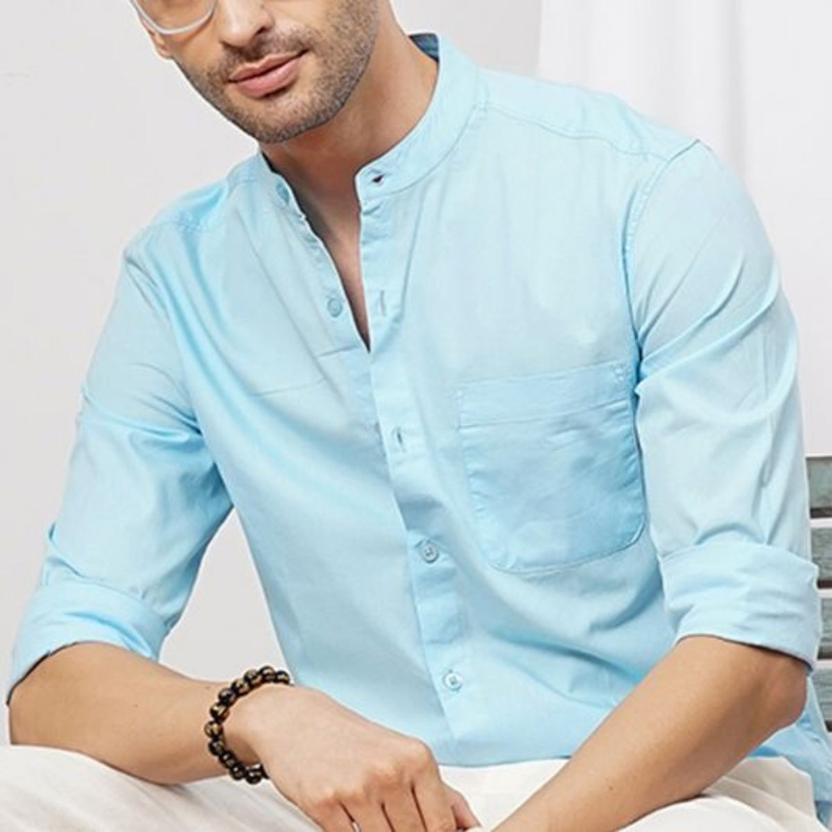 Stylish Branded Casual Shirts with Full Sleeves and Chinese Collar