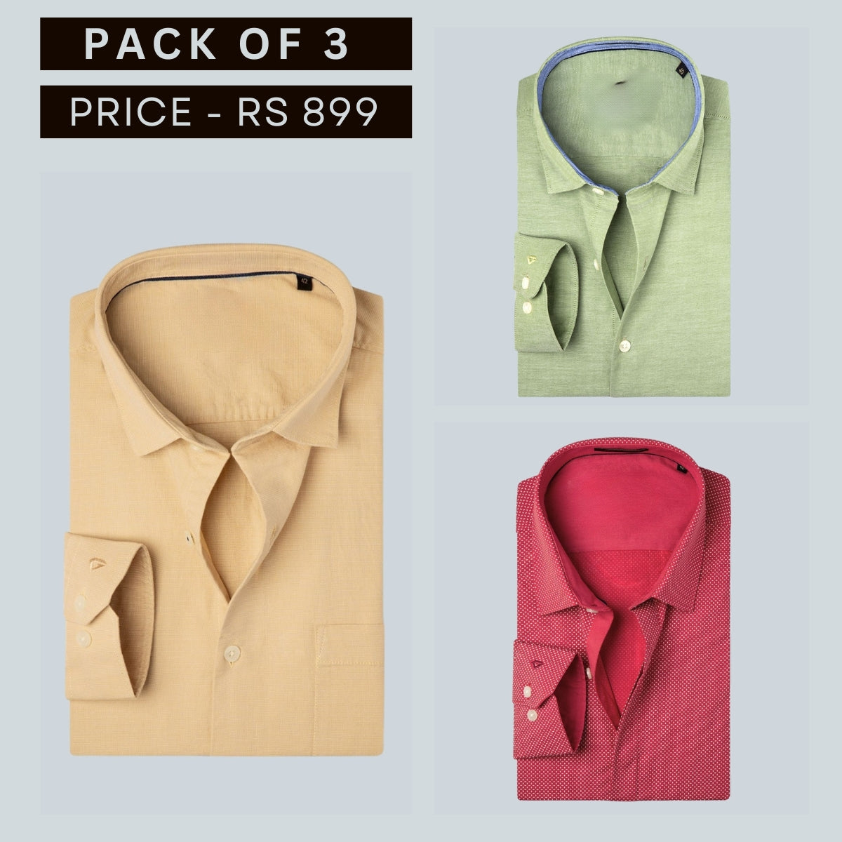 Shirt Happens: Grab Your Pack of 3 Stylish Formals