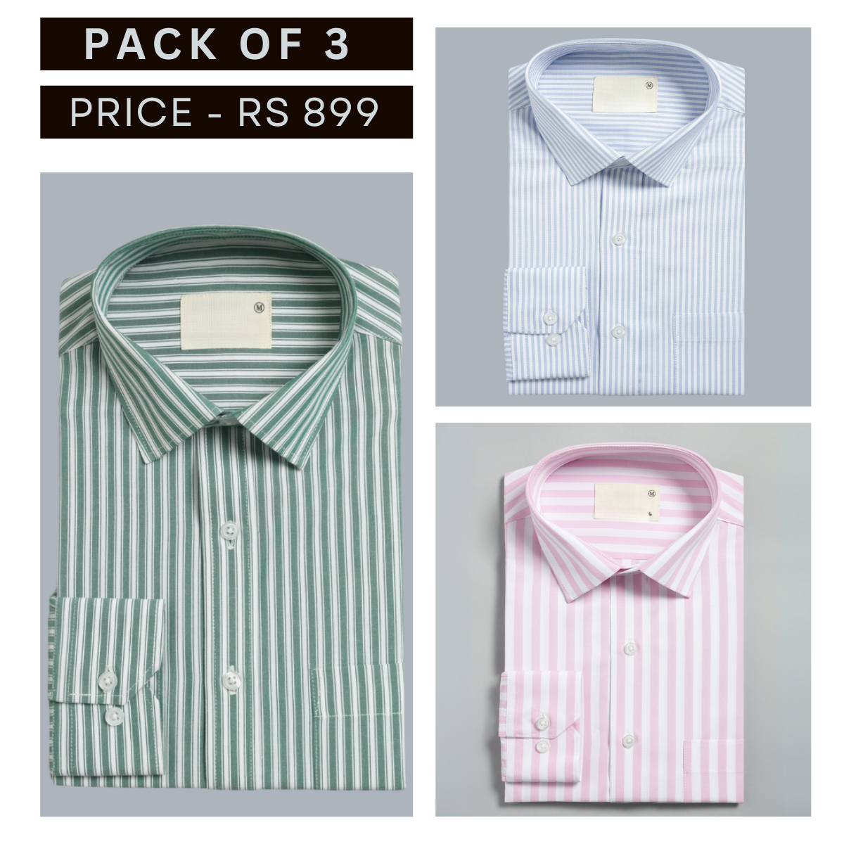 Shirt Happens: Grab Your Pack of 3 Stylish Formals