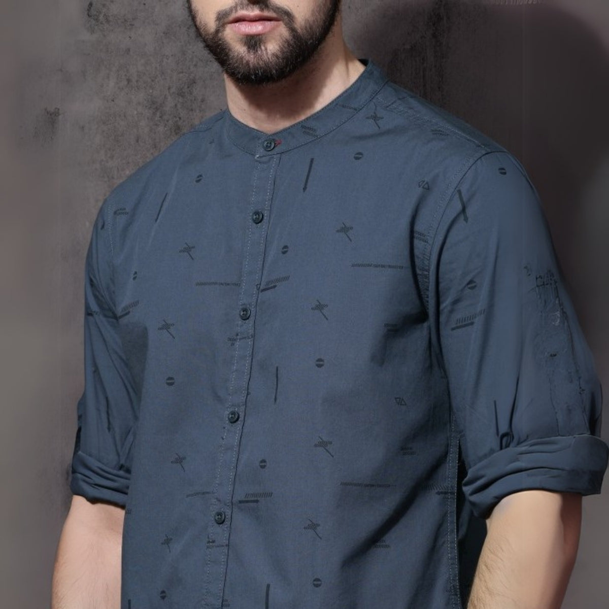 Stylish Branded Casual Shirts with Full Sleeves and Chinese Collar