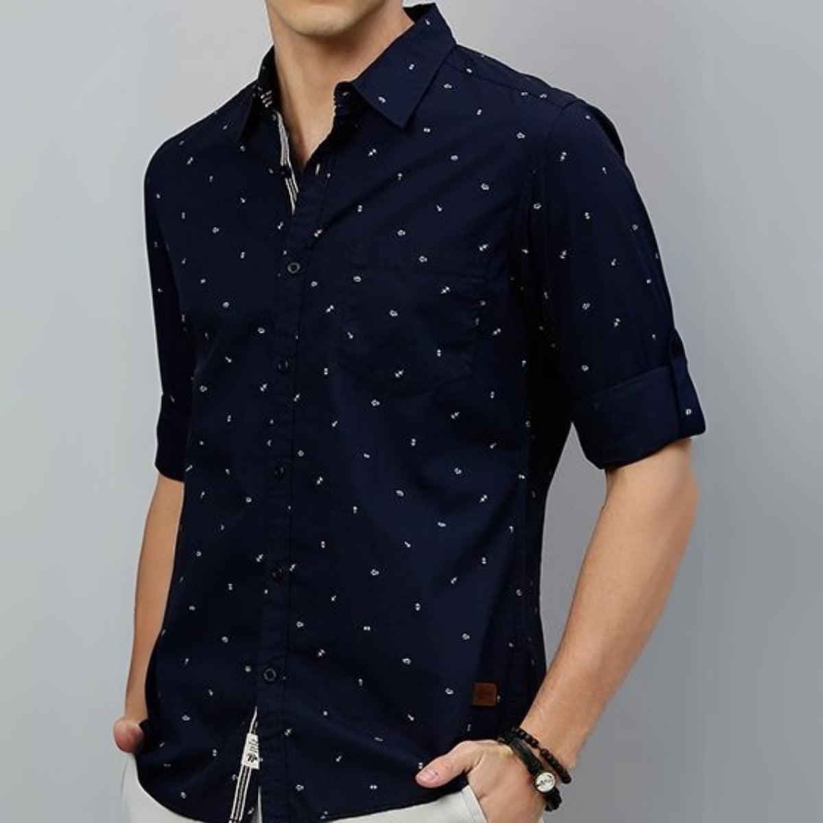 Stylish Branded Casual Shirts with Full Sleeves and Chinese Collar