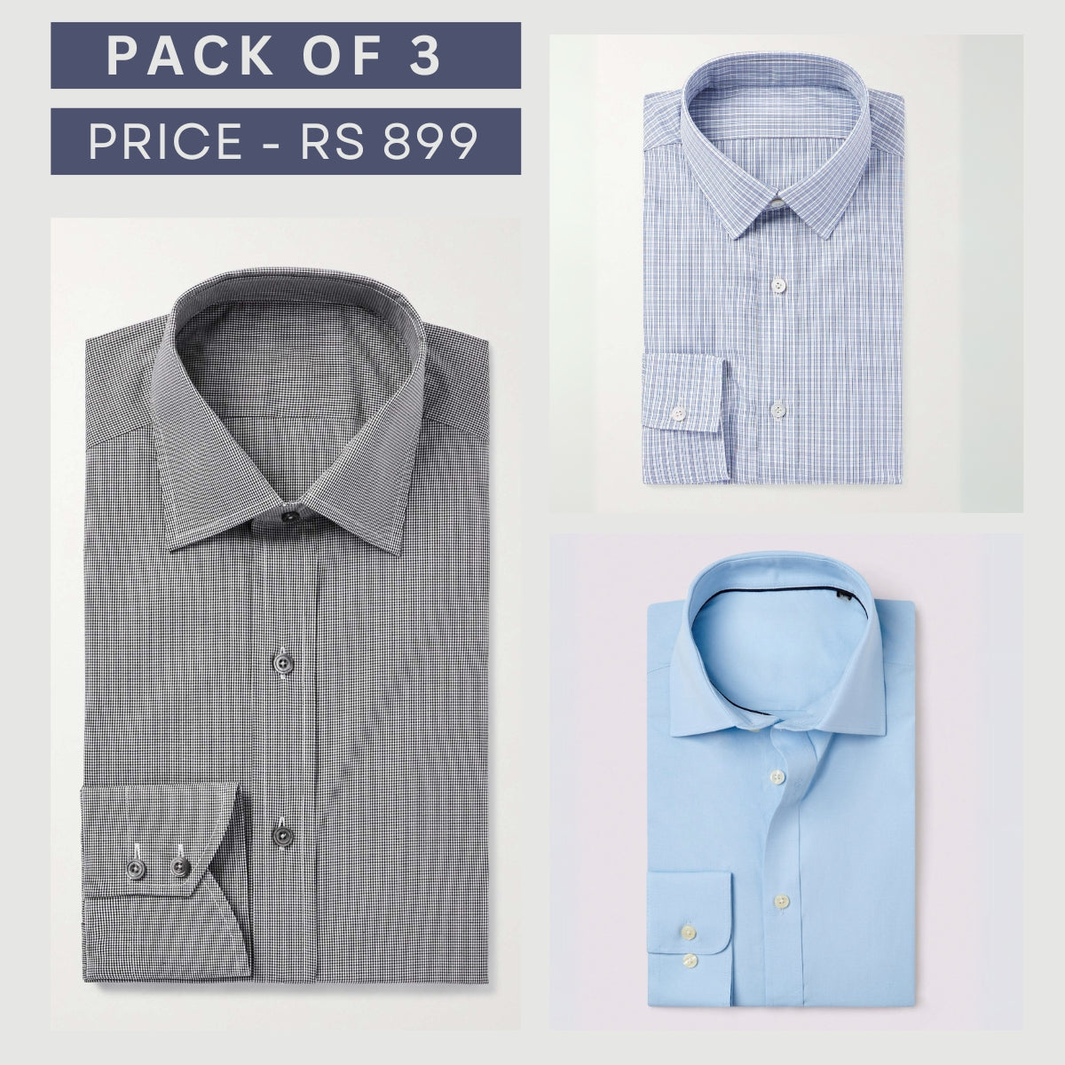 Shirt Happens: Grab Your Pack of 3 Stylish Formals