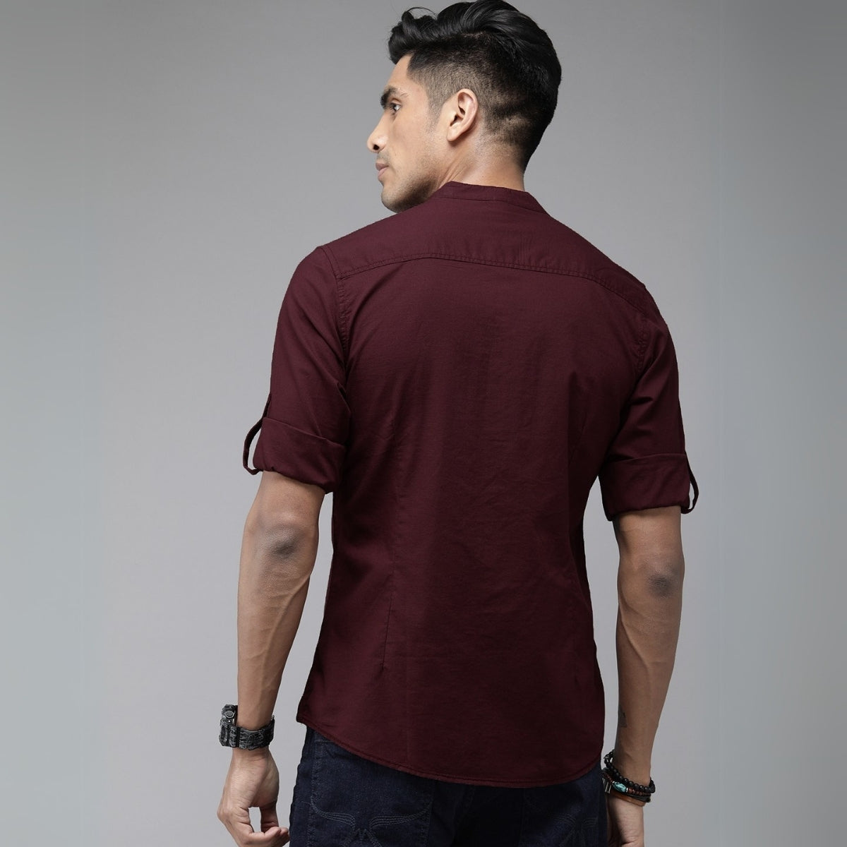 Stylish Branded Casual Shirts with Full Sleeves and Chinese Collar