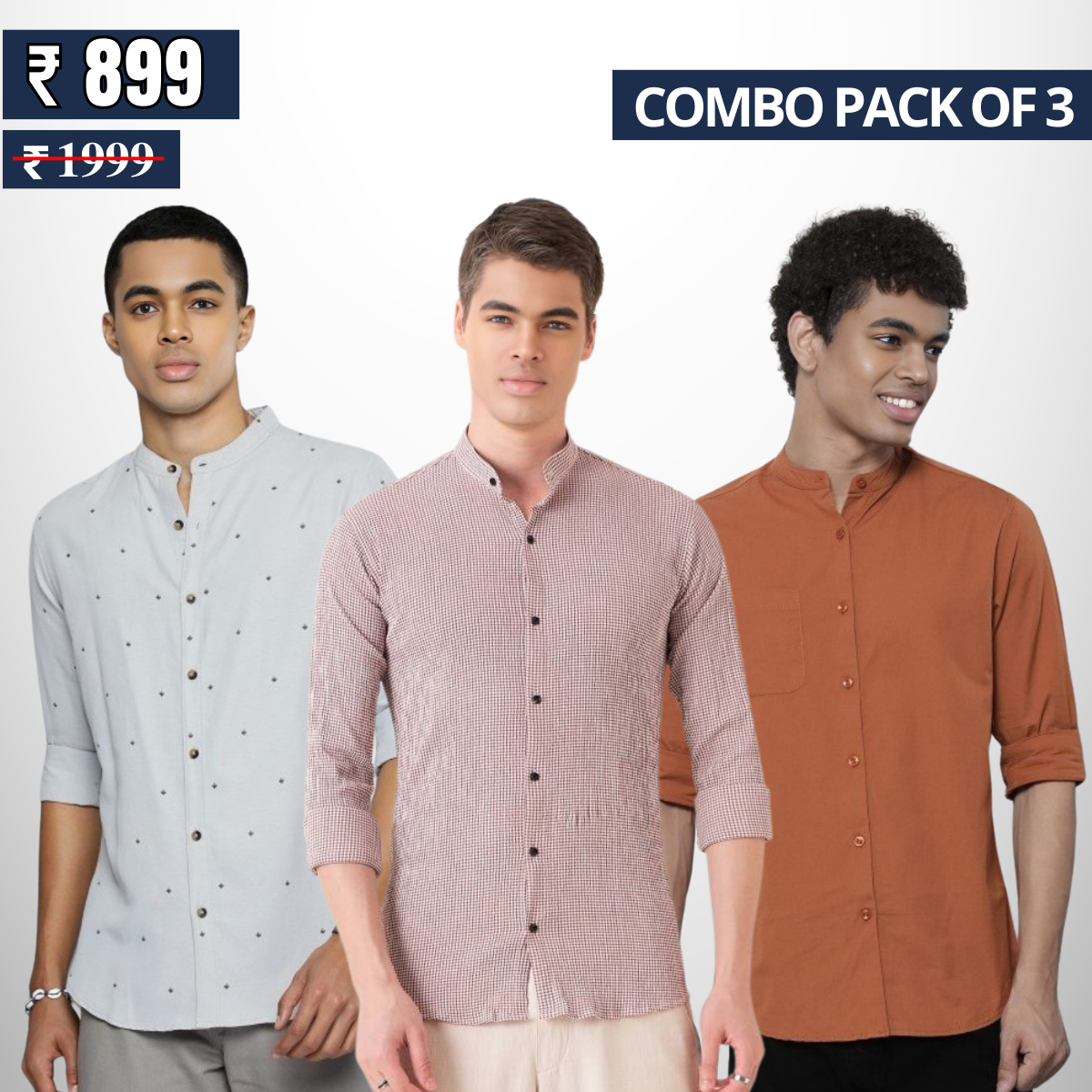 Classic Men's Shirts: Style, Comfort, and Confidence | Combo Pack of 3