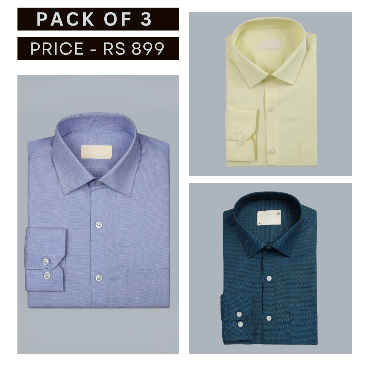 Shirt Happens: Grab Your Pack of 3 Stylish Formals