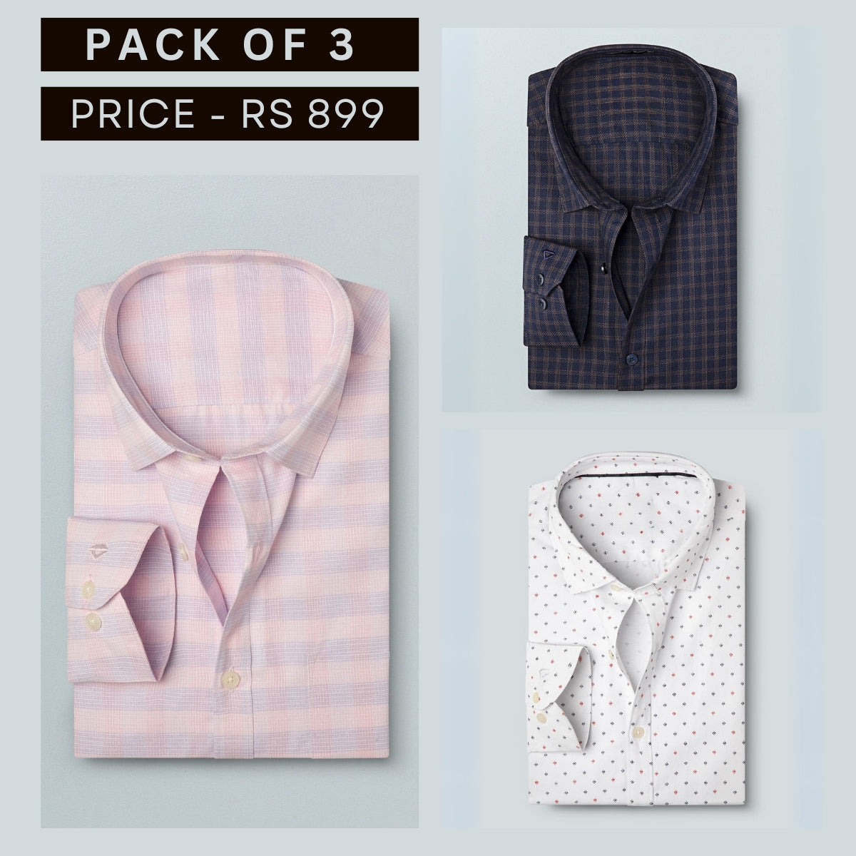 Shirt Happens: Grab Your Pack of 3 Stylish Formals