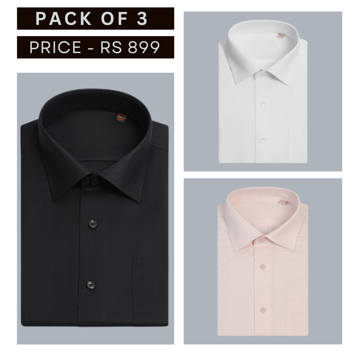 Shirt Happens: Grab Your Pack of 3 Stylish Formals