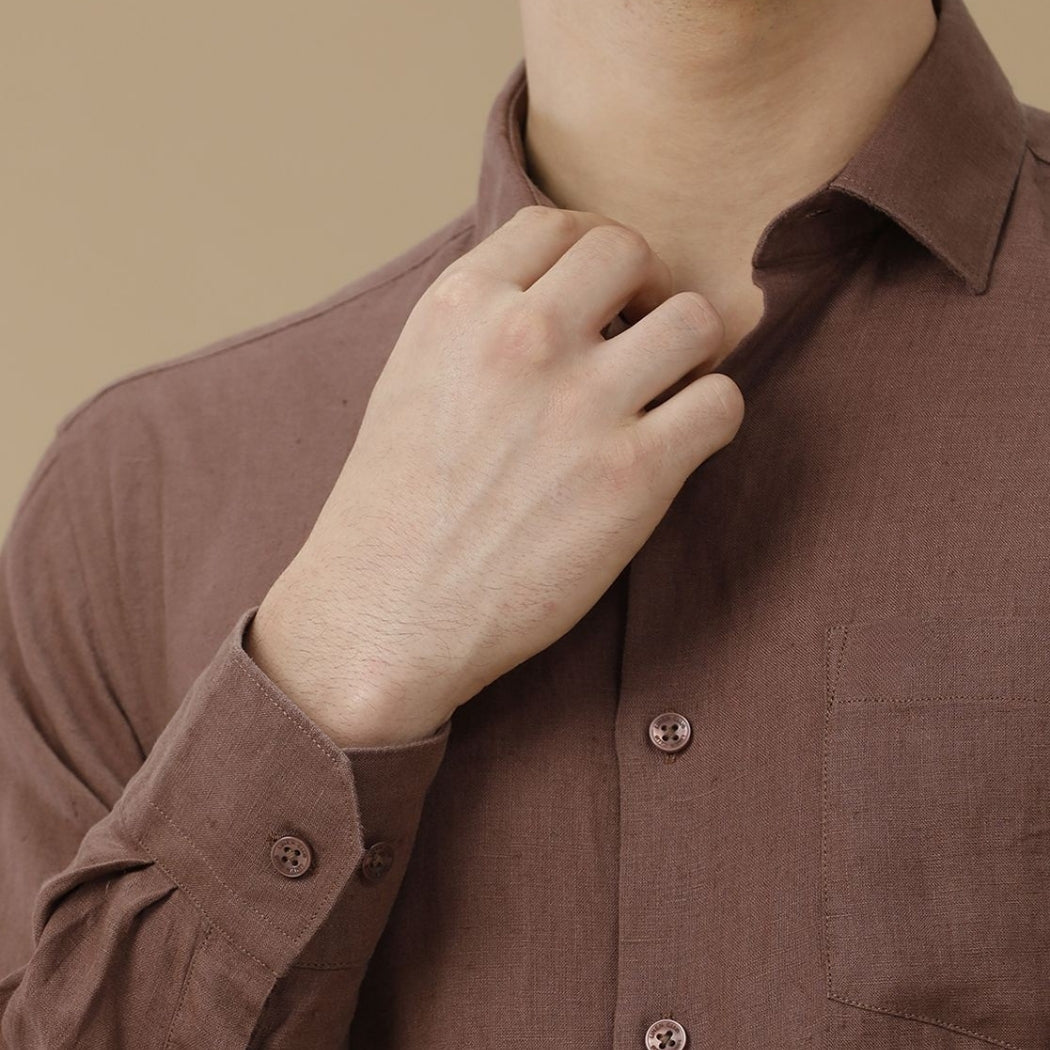 Set of 3 Premium Men's Linen Shirts | Full Sleeves – Breathable, Stylish & Comfortable ( FS-176)