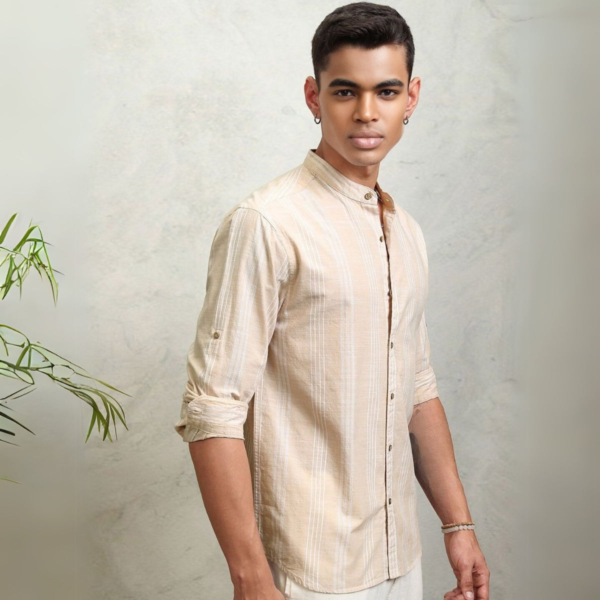 Stylish Branded Casual Shirts with Full Sleeves and Chinese Collar