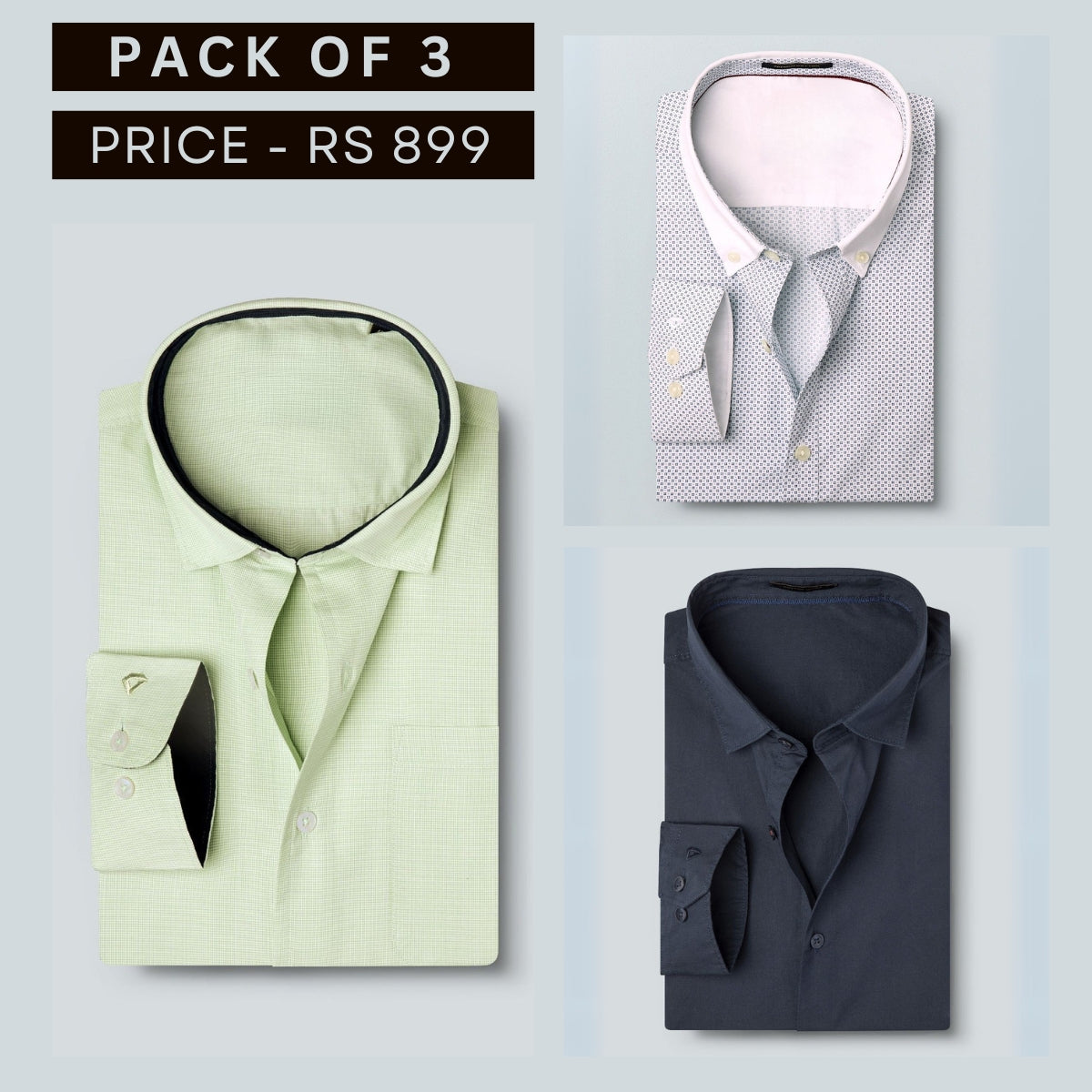 Shirt Happens: Grab Your Pack of 3 Stylish Formals