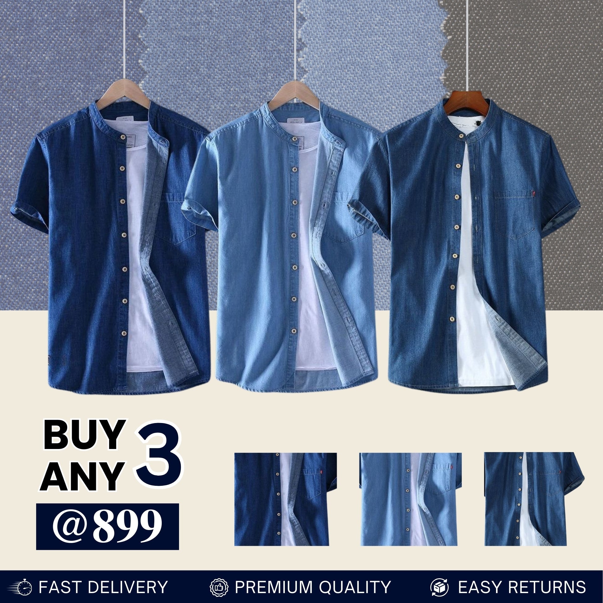 Casual Denim Shirt For Men