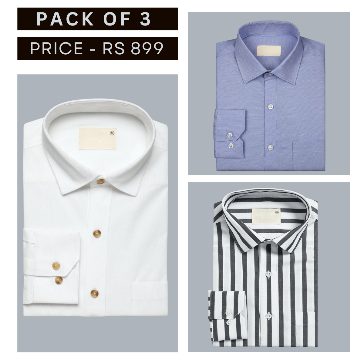 Shirt Happens: Grab Your Pack of 3 Stylish Formals