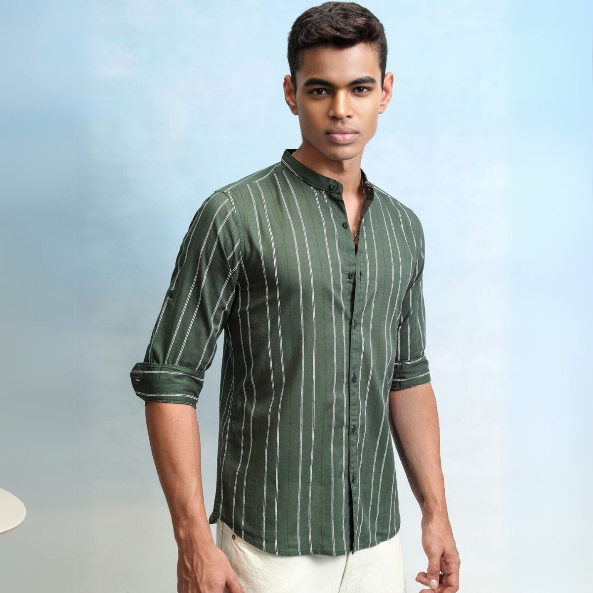 Stylish Branded Casual Shirts with Full Sleeves and Chinese Collar