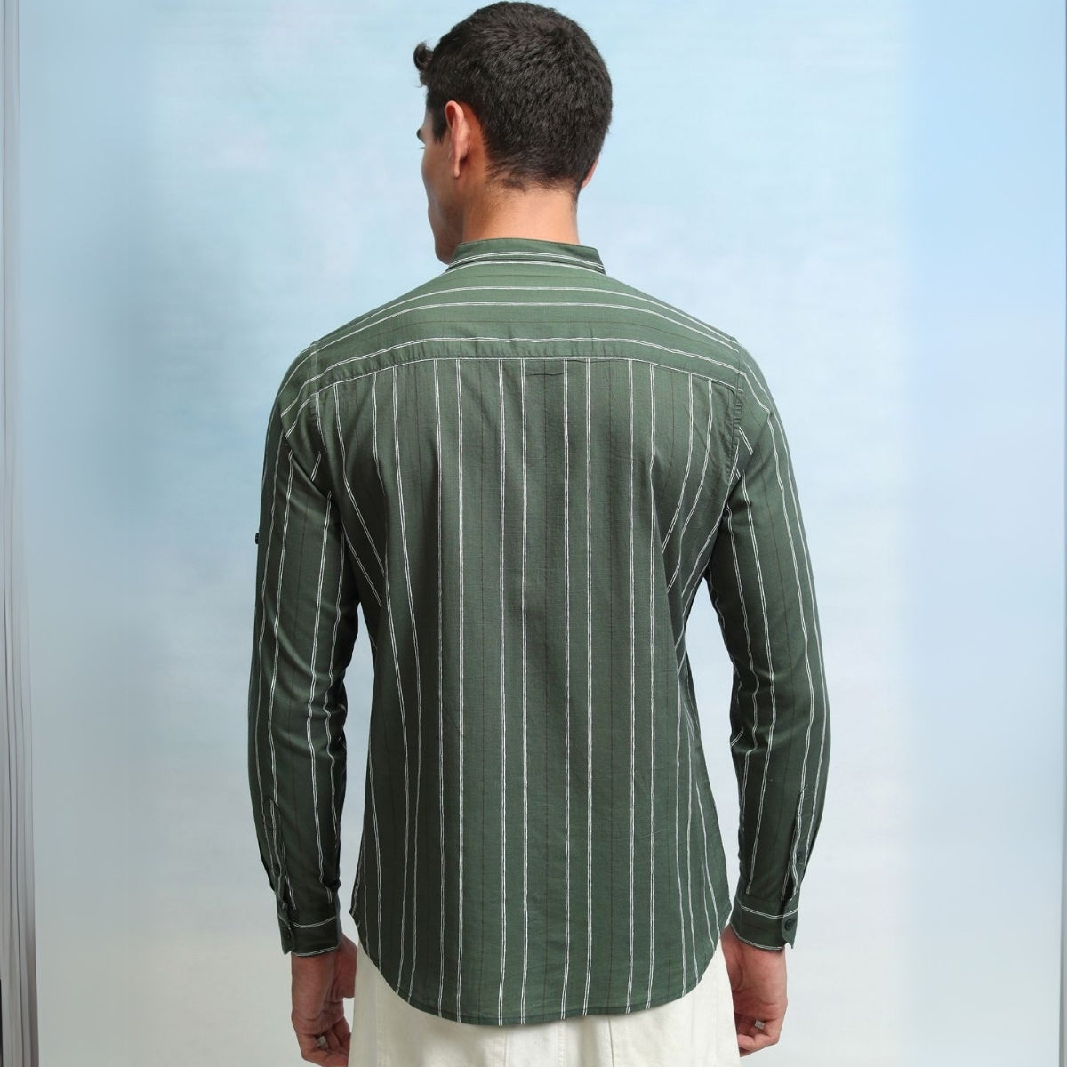 Stylish Branded Casual Shirts with Full Sleeves and Chinese Collar