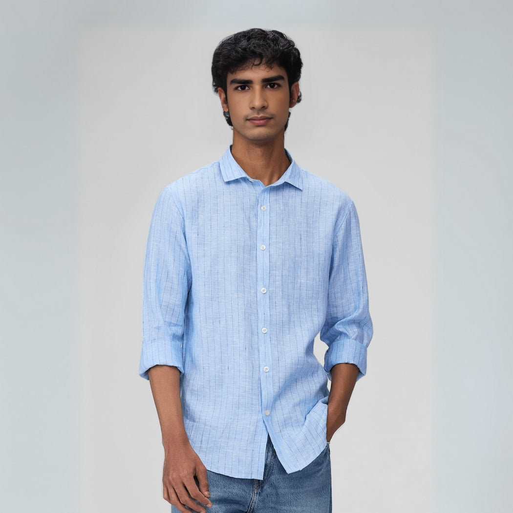 Set of 3 Premium Men's Linen Shirts | Full Sleeves  – Breathable, Stylish & Comfortable ( FS-186)