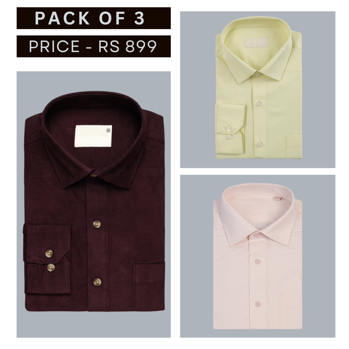 Shirt Happens: Grab Your Pack of 3 Stylish Formals