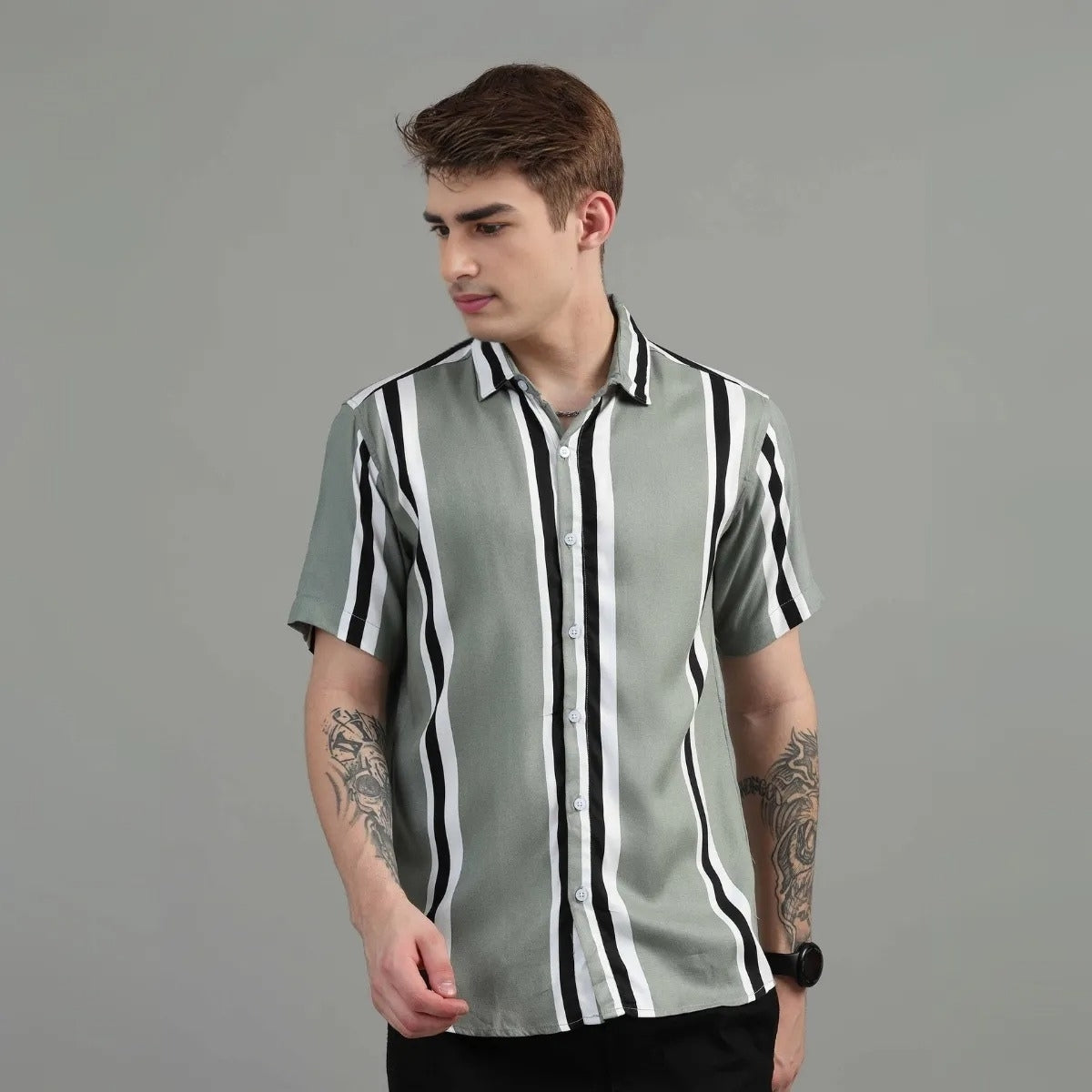 Pack Of 3 Trendy Half Sleeve Shirts - Men's Casual Wear