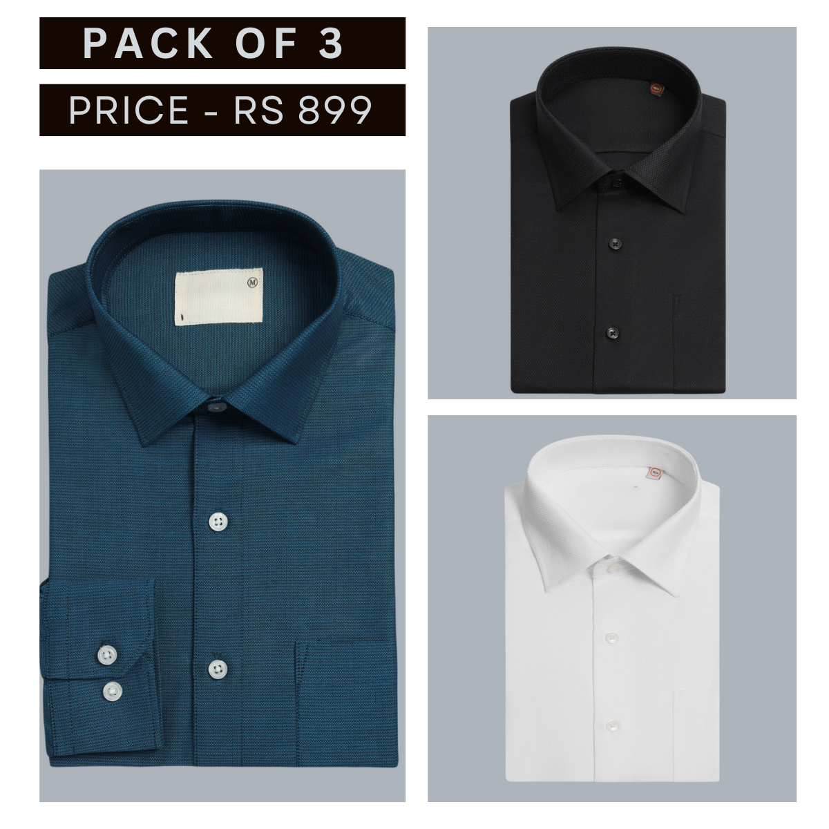 Shirt Happens: Grab Your Pack of 3 Stylish Formals