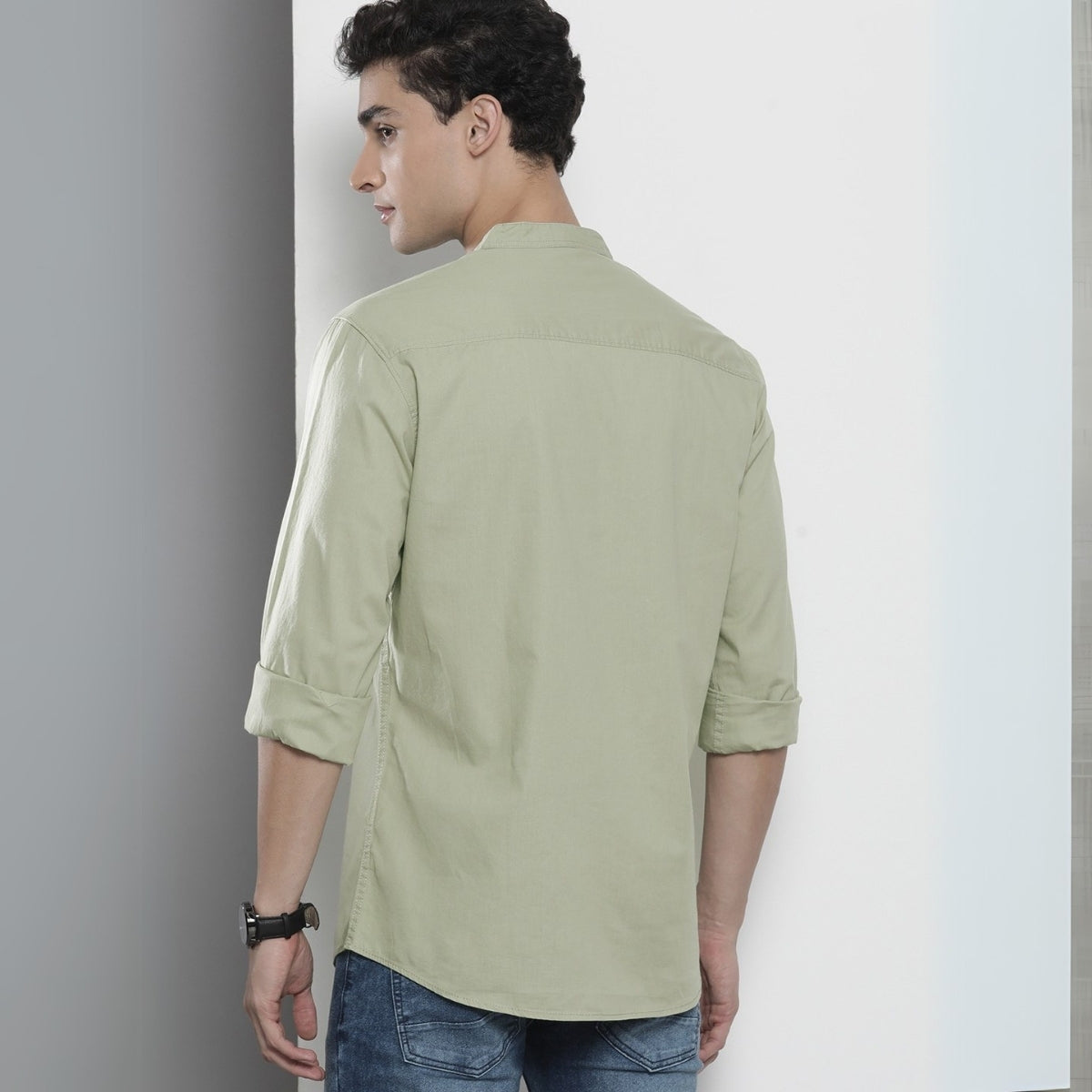 Stylish Branded Casual Shirts with Full Sleeves and Chinese Collar