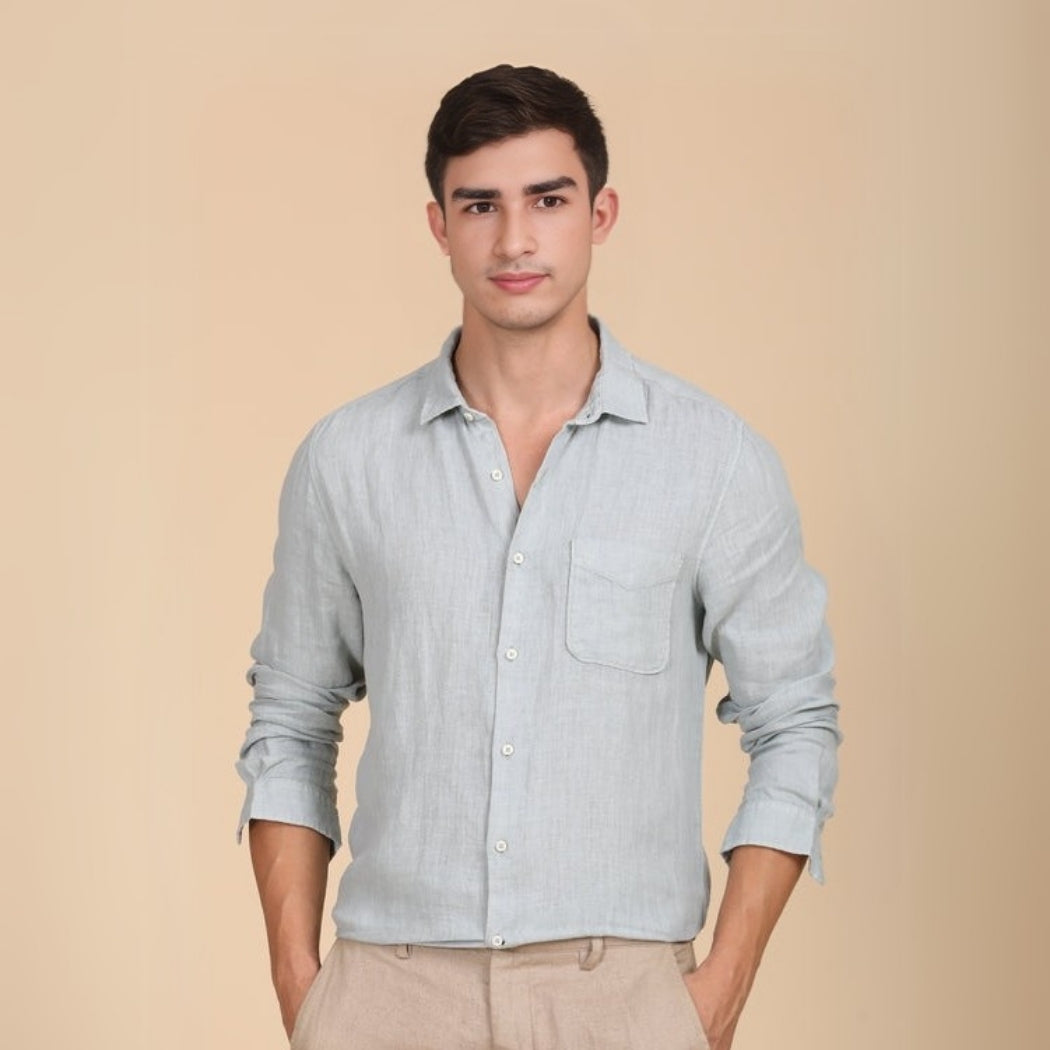 Set of 3 Premium Men's Linen Shirts | Full Sleeves – Breathable, Stylish & Comfortable ( FS-182)