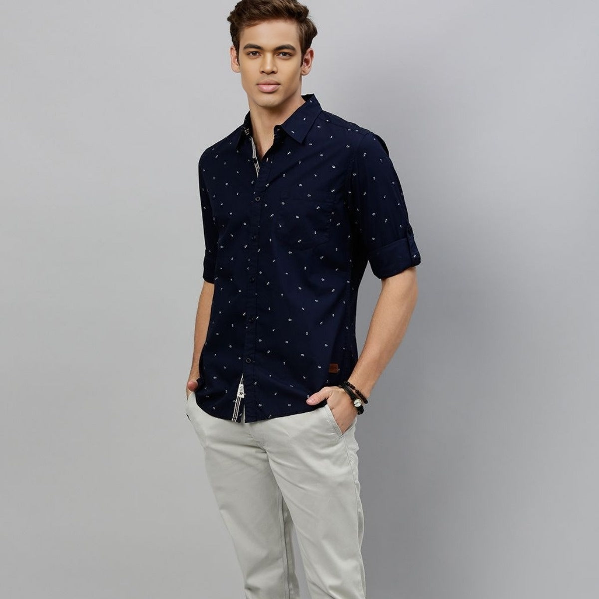 Stylish Branded Casual Shirts with Full Sleeves and Chinese Collar