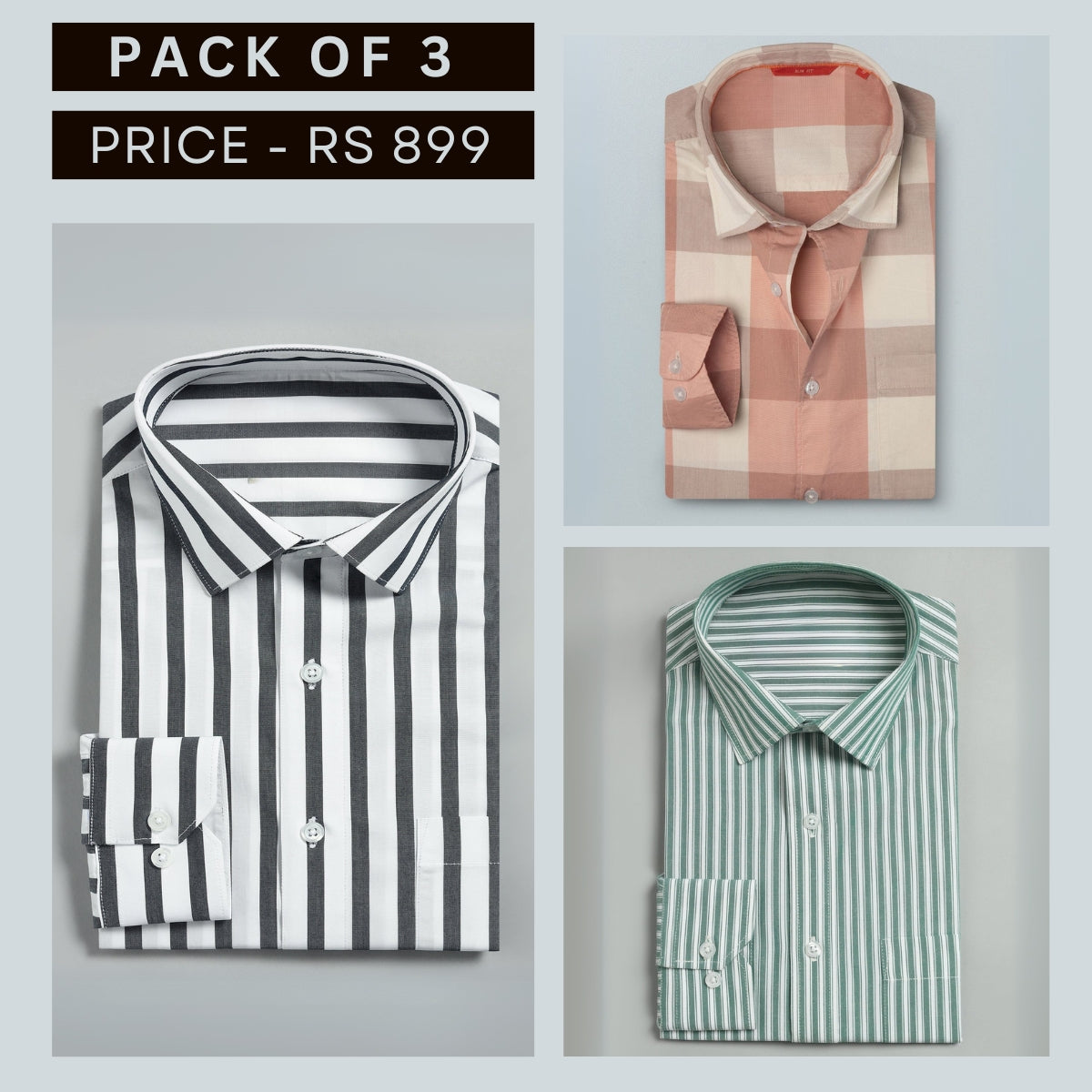 Shirt Happens: Grab Your Pack of 3 Stylish Formals