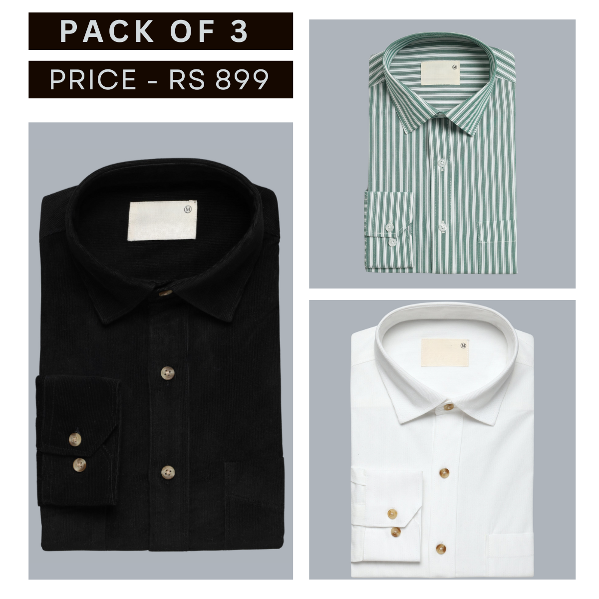 Shirt Happens: Grab Your Pack of 3 Stylish Formals