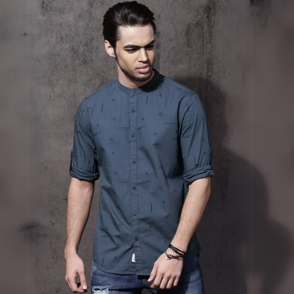 Stylish Branded Casual Shirts with Full Sleeves and Chinese Collar