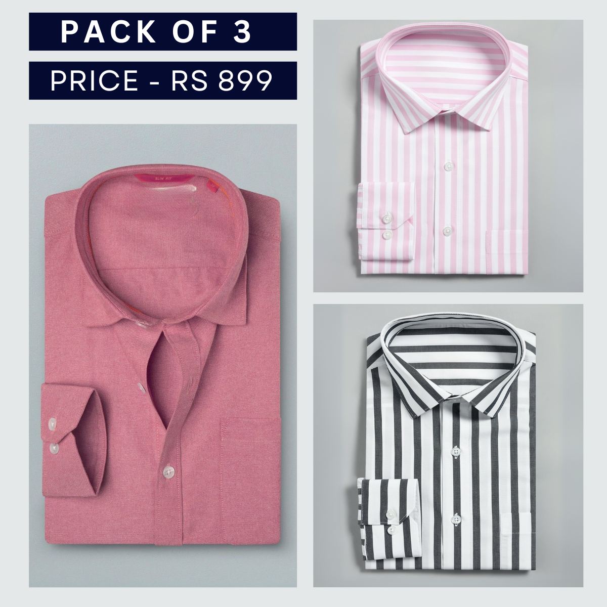 Shirt Happens: Grab Your Pack of 3 Stylish Formals