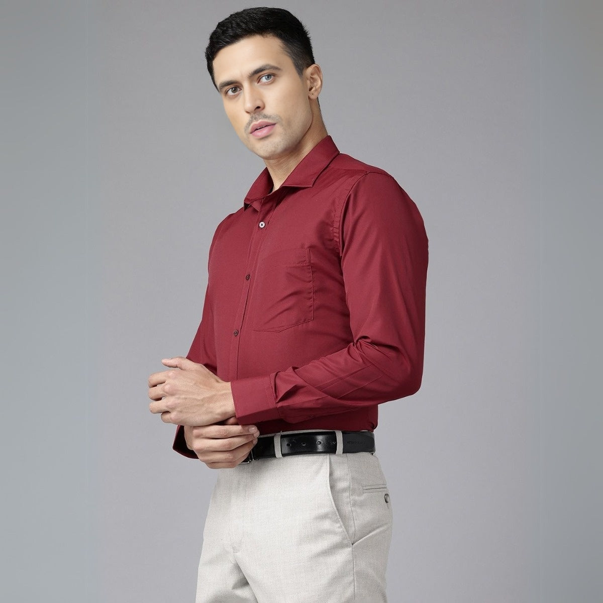 3 Cotton Formal Shirts with Full Sleeves and Pockets