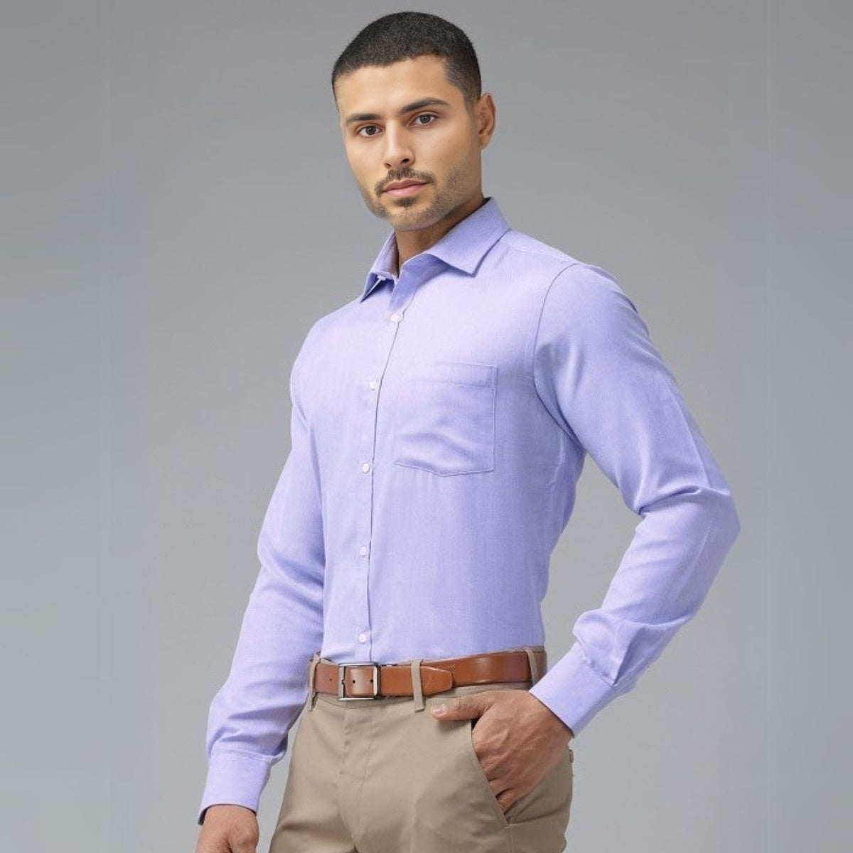 3 Cotton Formal Shirts with Full Sleeves and Pockets