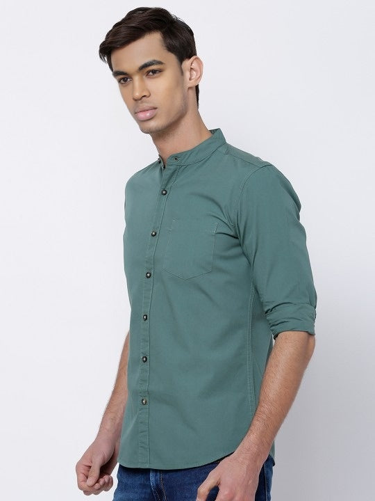 Stylish Branded Casual Shirts with Full Sleeves and Chinese Collar