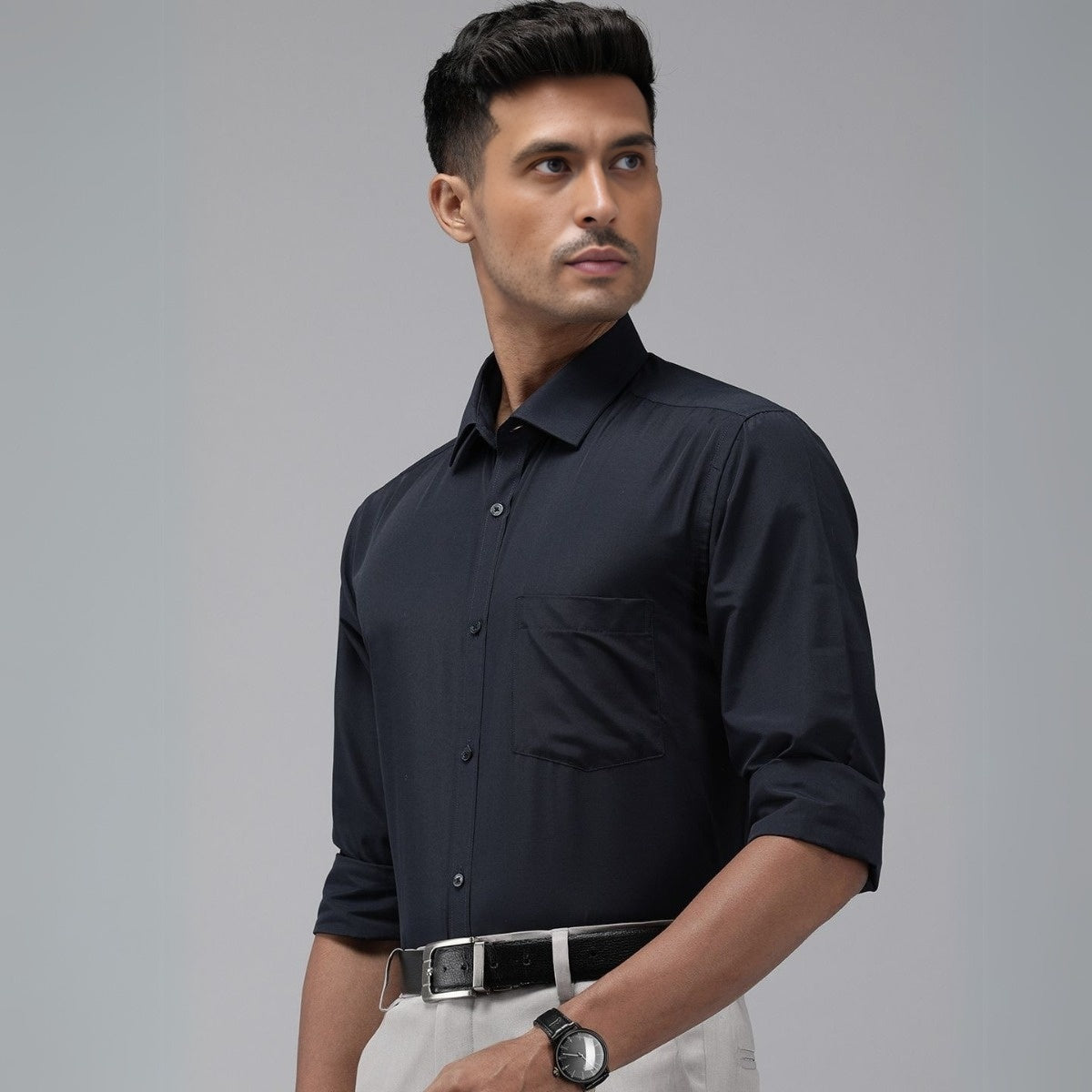 3 Cotton Formal Shirts with Full Sleeves and Pockets