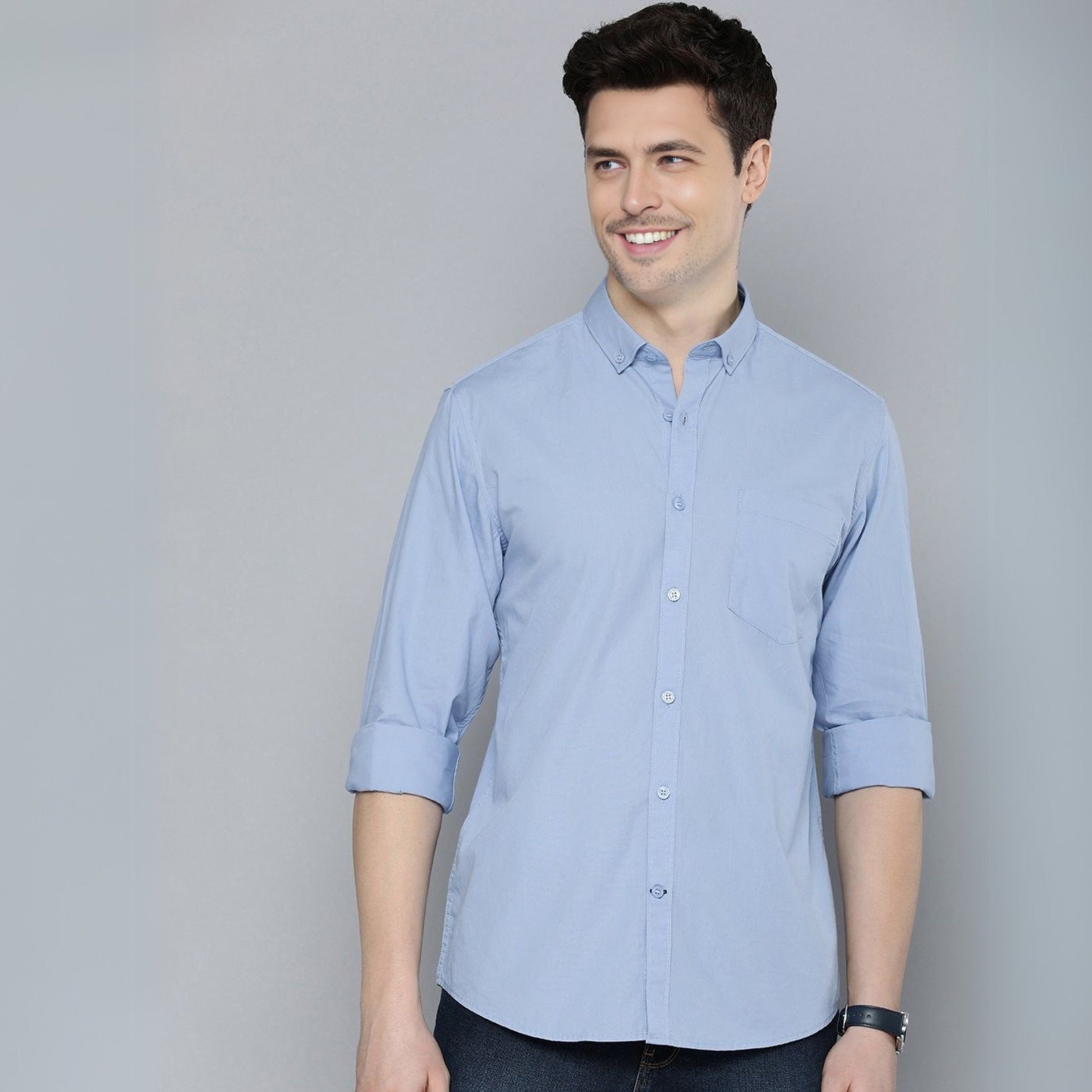 3 Cotton Formal Shirts with Full Sleeves and Pockets