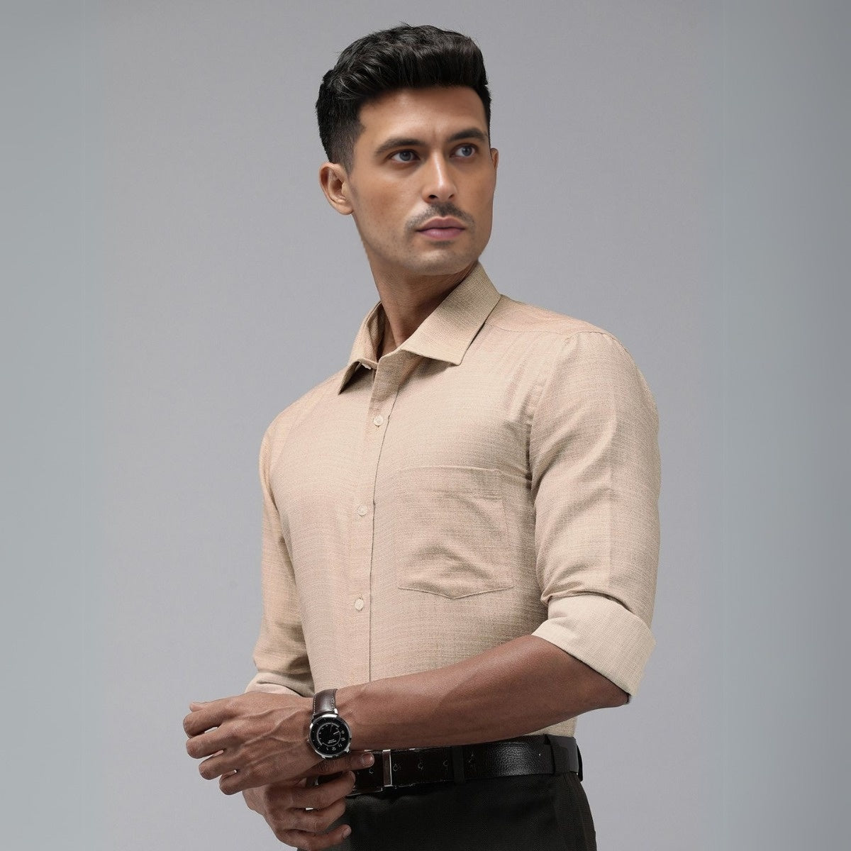 3 Cotton Formal Shirts with Full Sleeves and Pockets