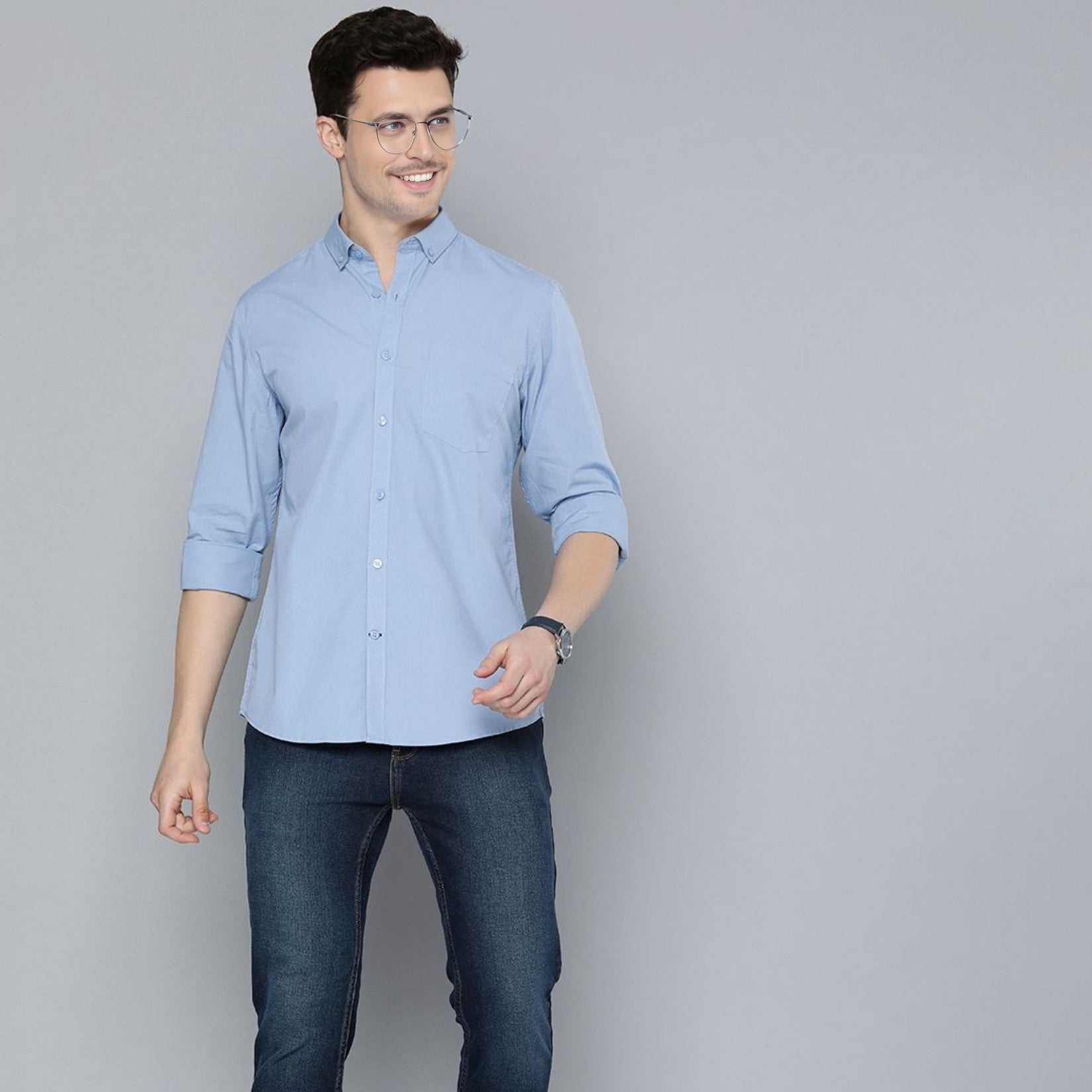 3 Cotton Formal Shirts with Full Sleeves and Pockets