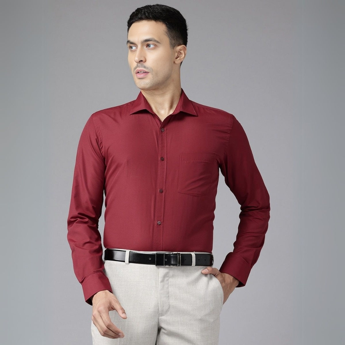 3 Cotton Formal Shirts with Full Sleeves and Pockets